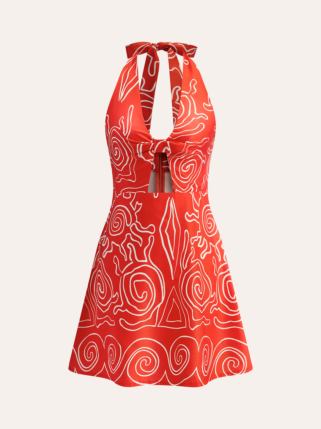 Robe Imprimée à Nouer dans le Dos