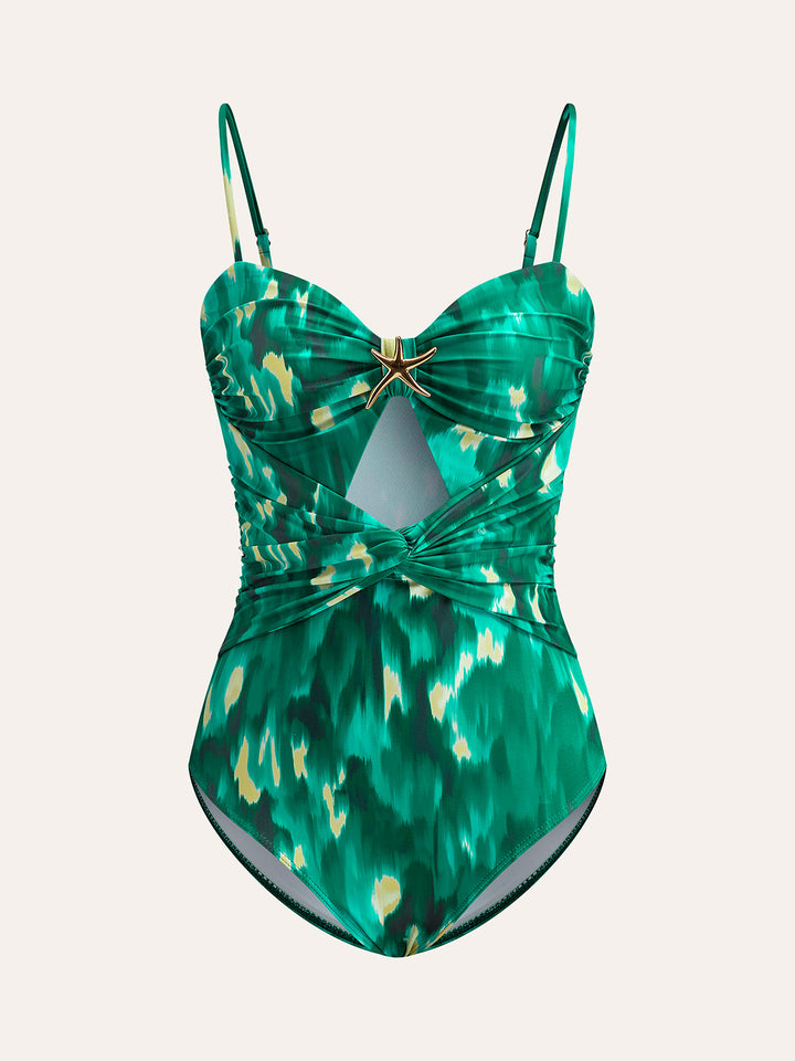 Maillot de bain une-pièce à volants Étoile de mer