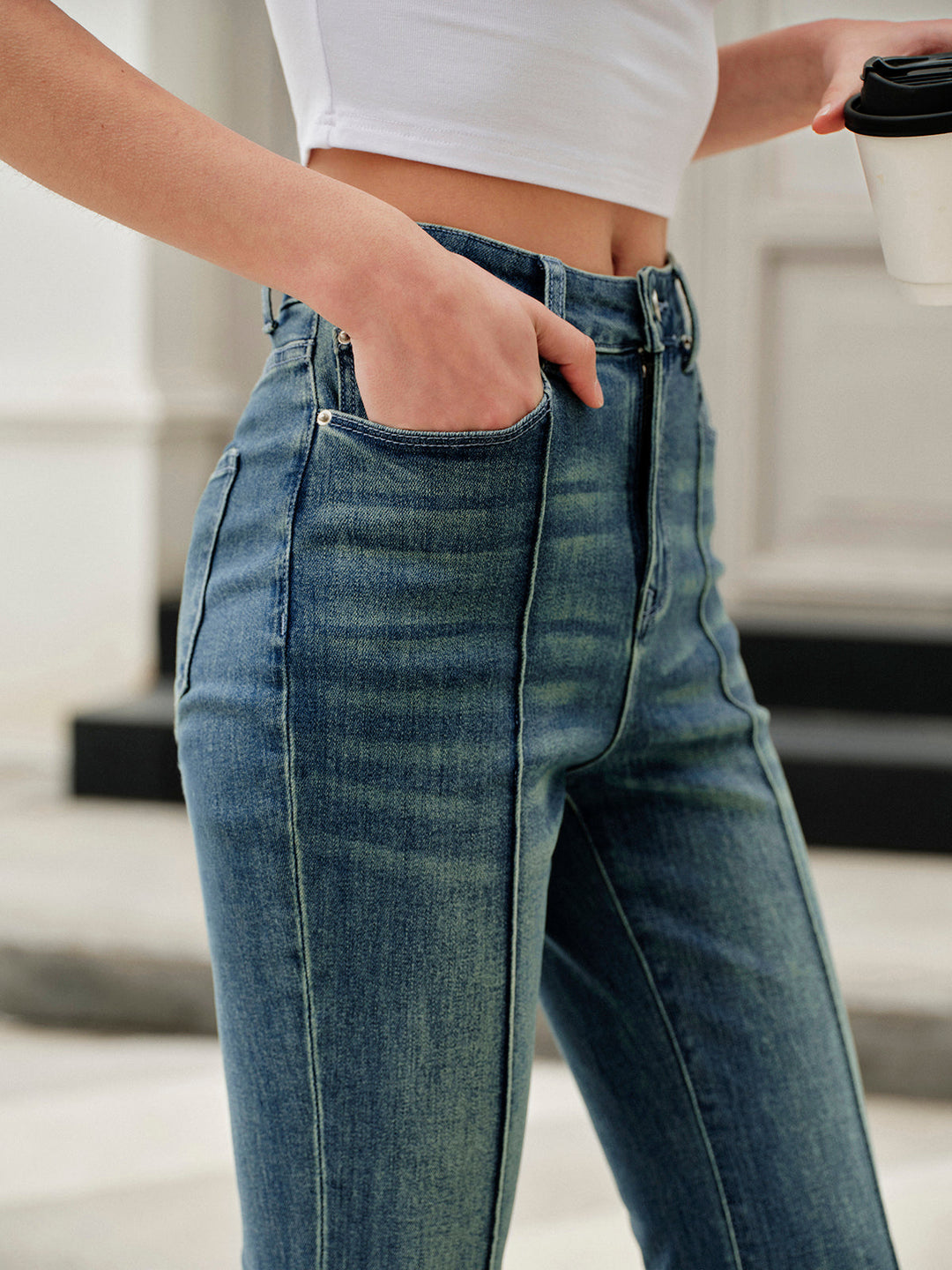 Jean Coupe Patte Large Taille Basse