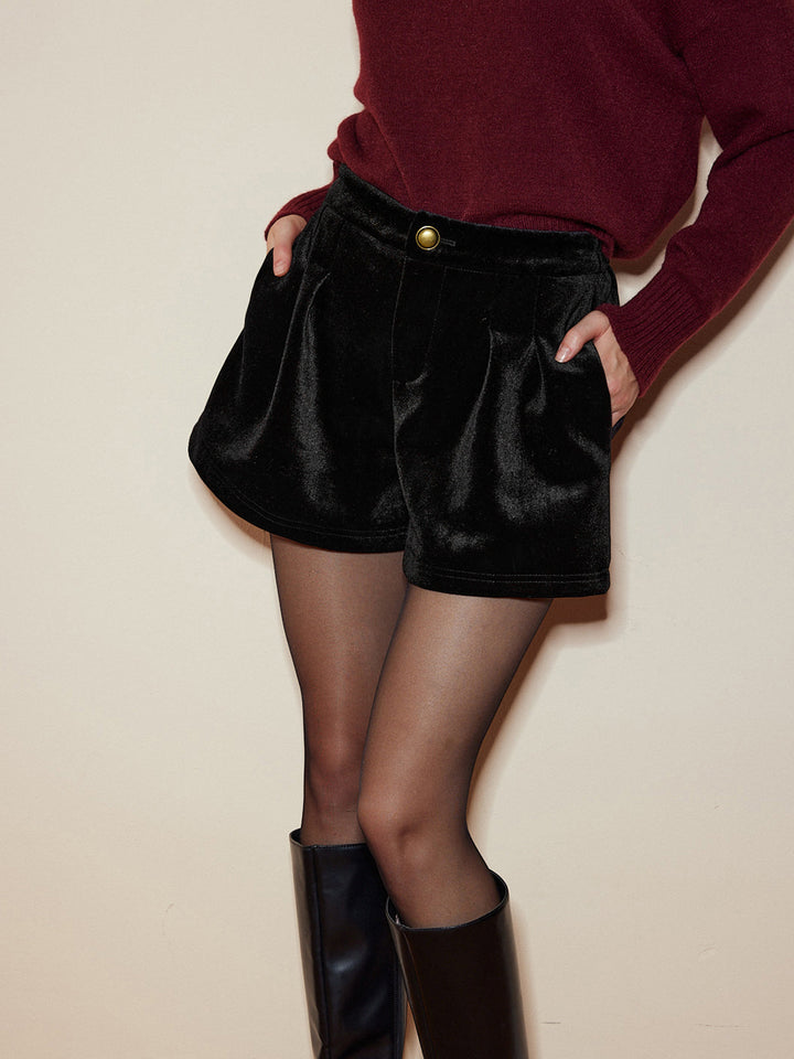 Shorts Confortables en Velours