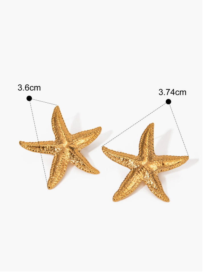 Boucles d'oreilles Étoile de Mer Dorées