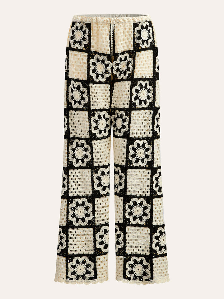 Haut Long Manches Crochet Avec Pantalon