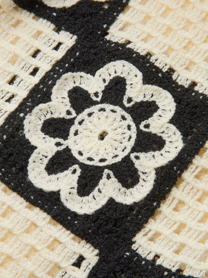Haut Long Manches Crochet Avec Pantalon