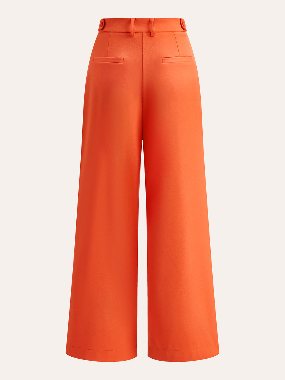 Pantalons Larges Plissés Taille Mi-Haute