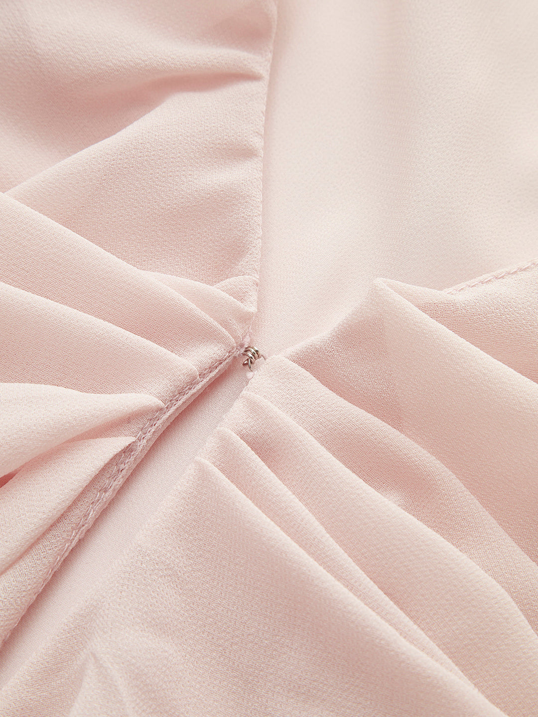 Blouse Roulée en Mousseline Semi-Transparente