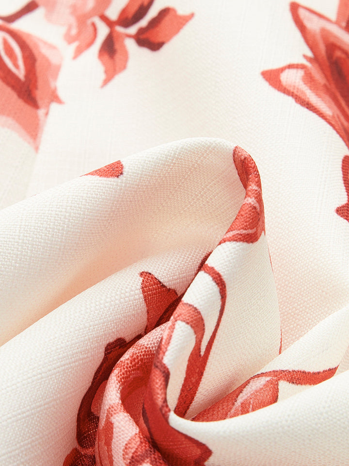 Robe A-Line Dos Nu Fleurie