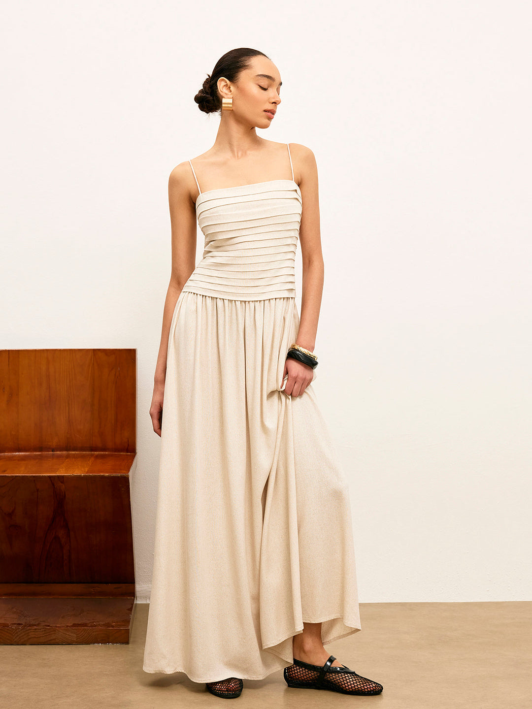 Robe Cami à Dos Annodé Ruché
