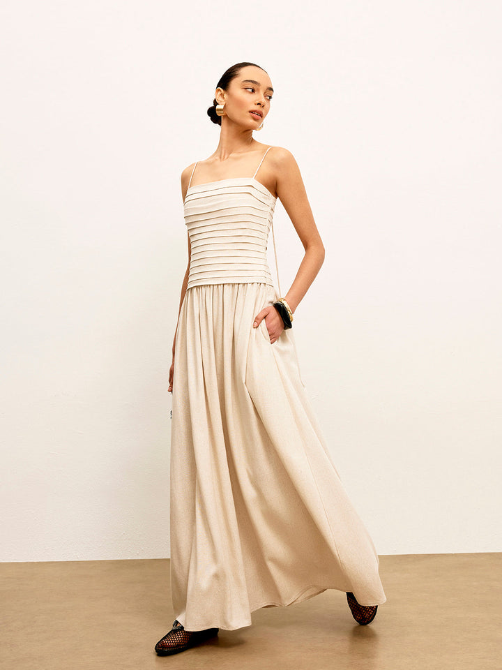 Robe Cami à Dos Annodé Ruché