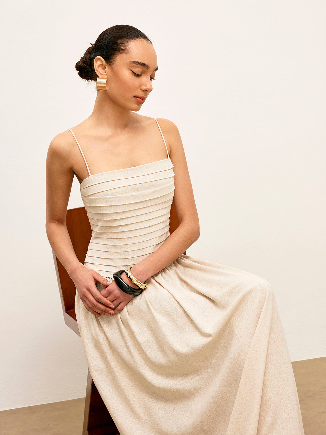 Robe Cami à Dos Annodé Ruché