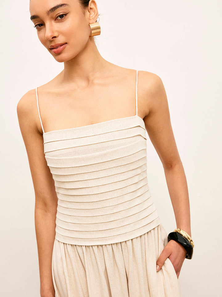 Robe Cami à Dos Annodé Ruché