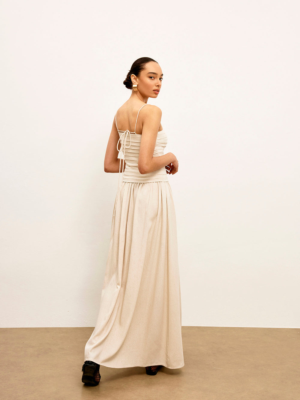 Robe Cami à Dos Annodé Ruché