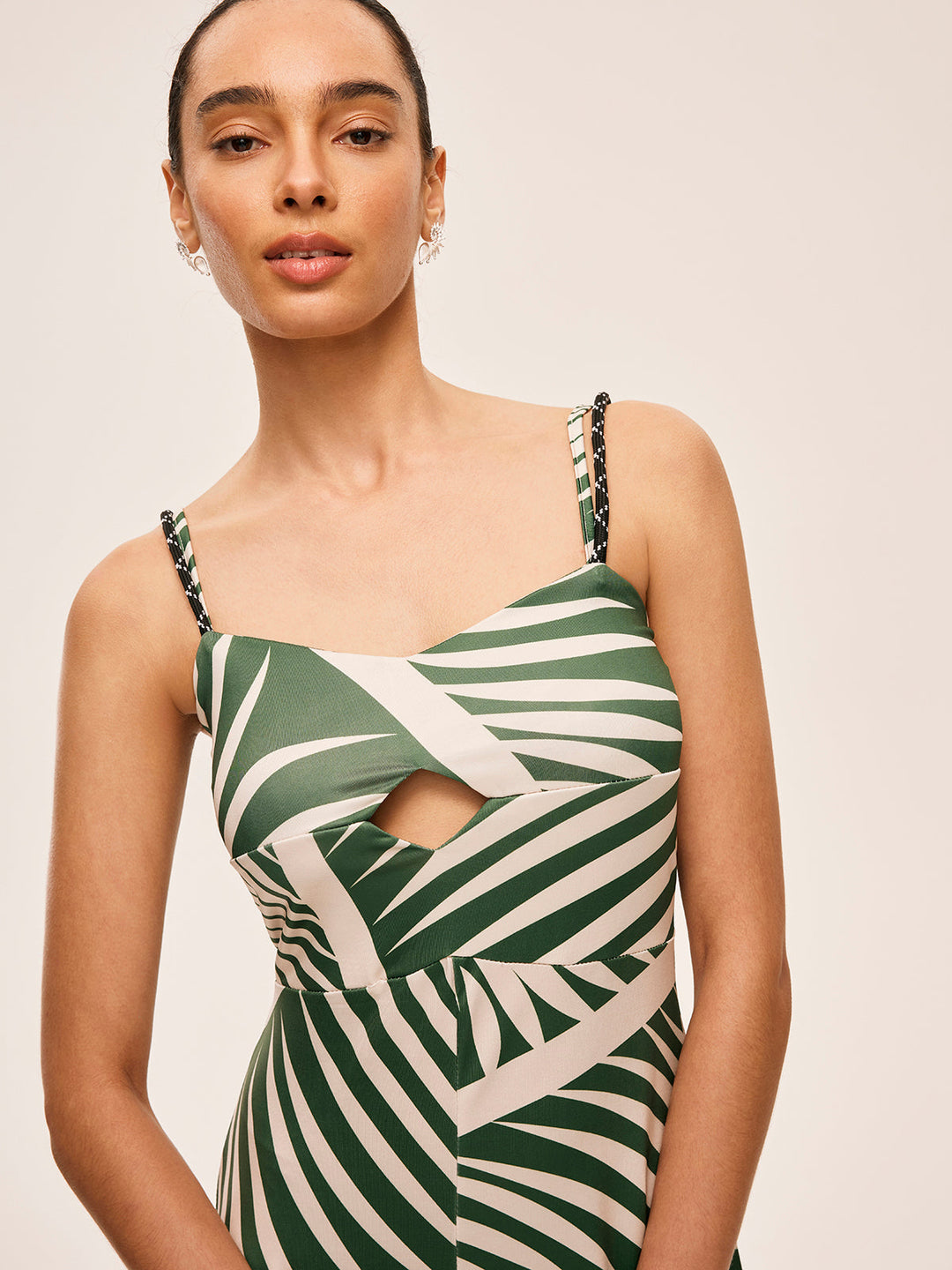 Robe Cami à Détails à Franges et Fente