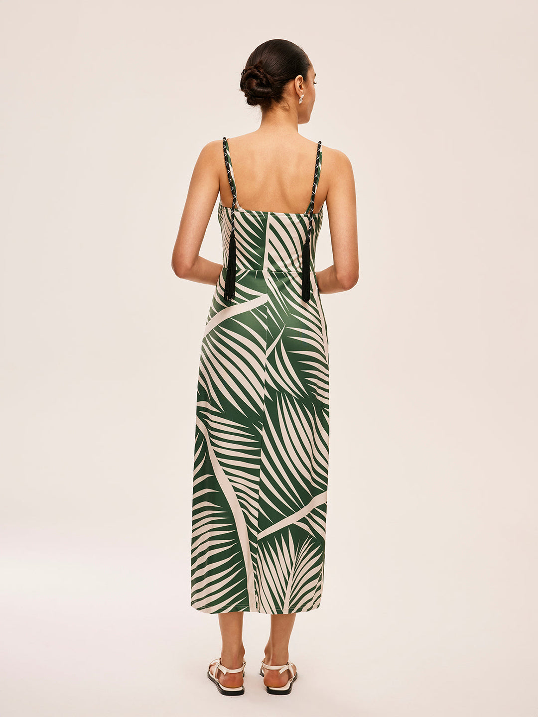 Robe Cami à Détails à Franges et Fente