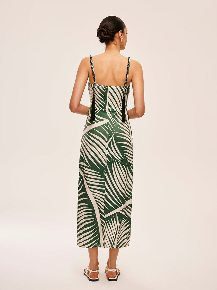 Robe Cami à Détails à Franges et Fente