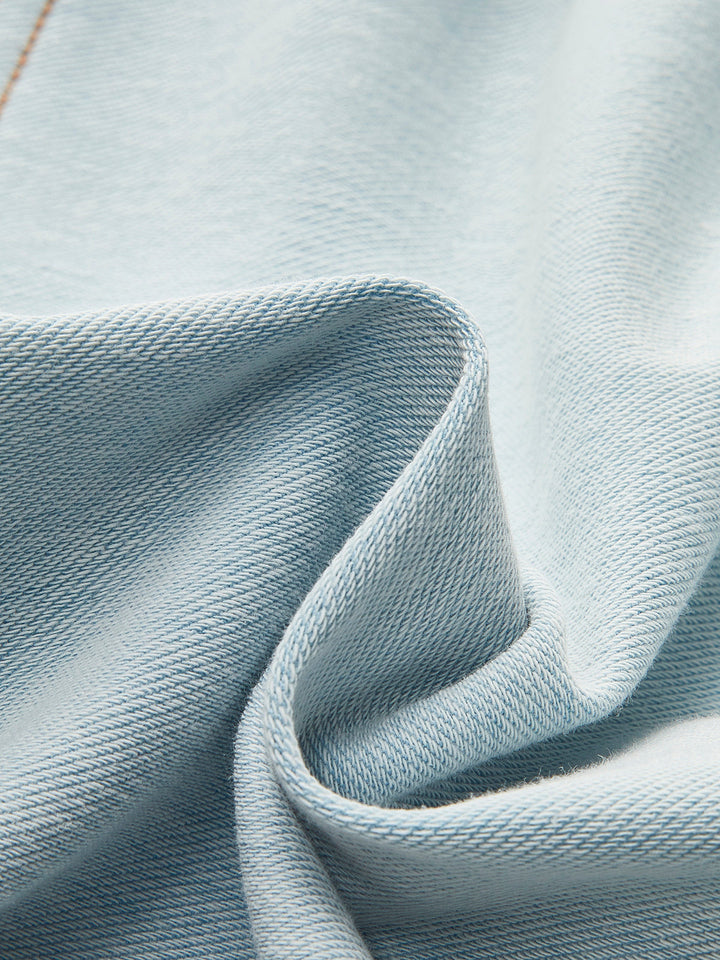 Robe en jean ceinturée à boutonnage avant