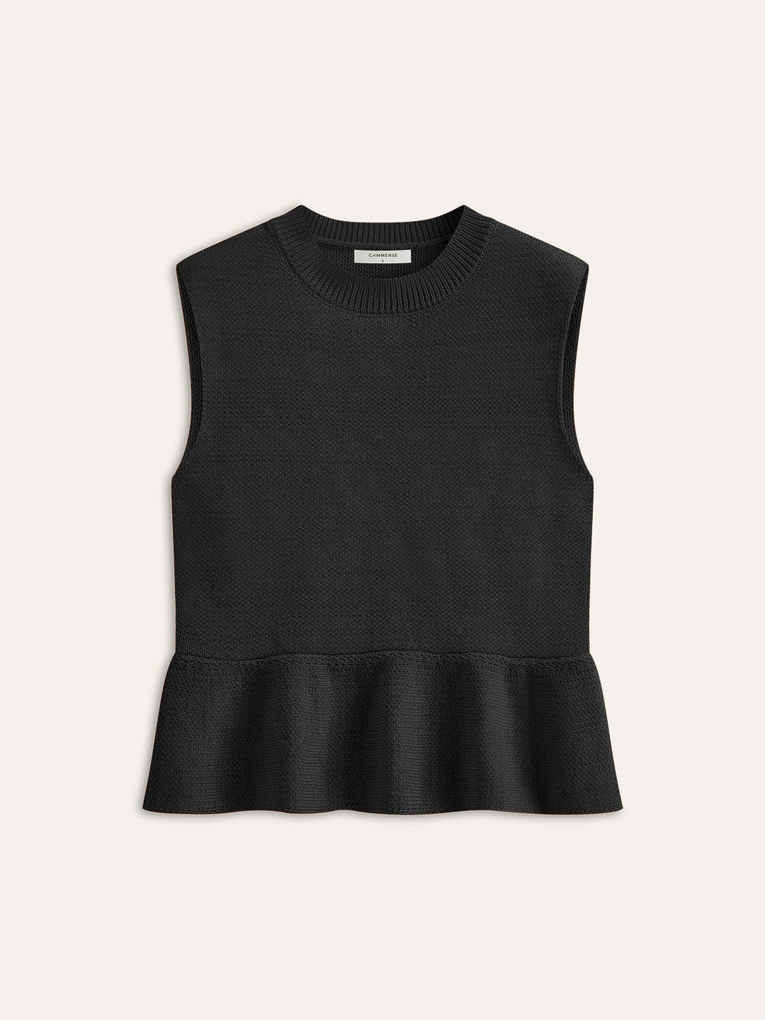Gilet Pull sans Manches à Volants