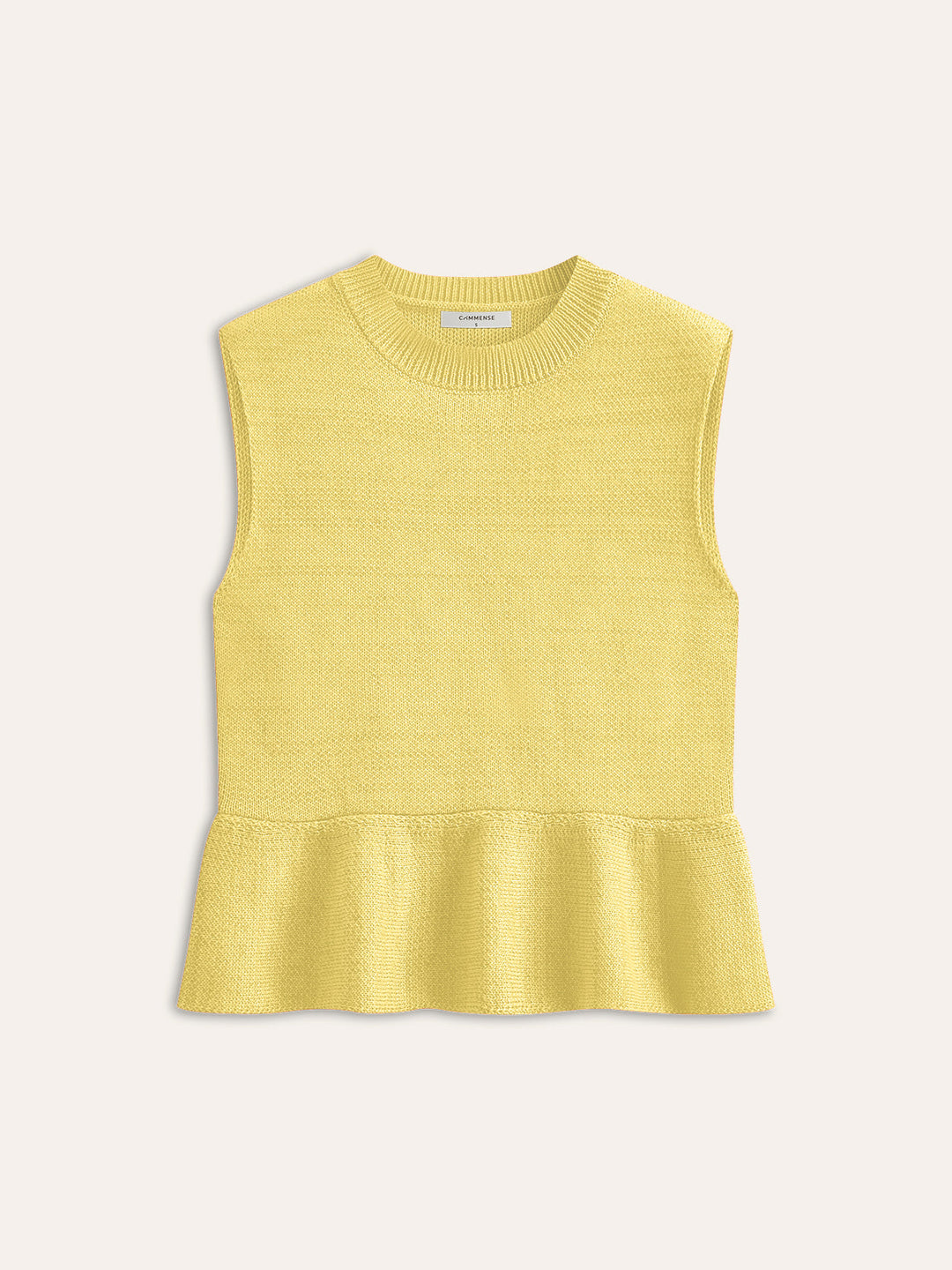 Gilet Pull sans Manches à Volants