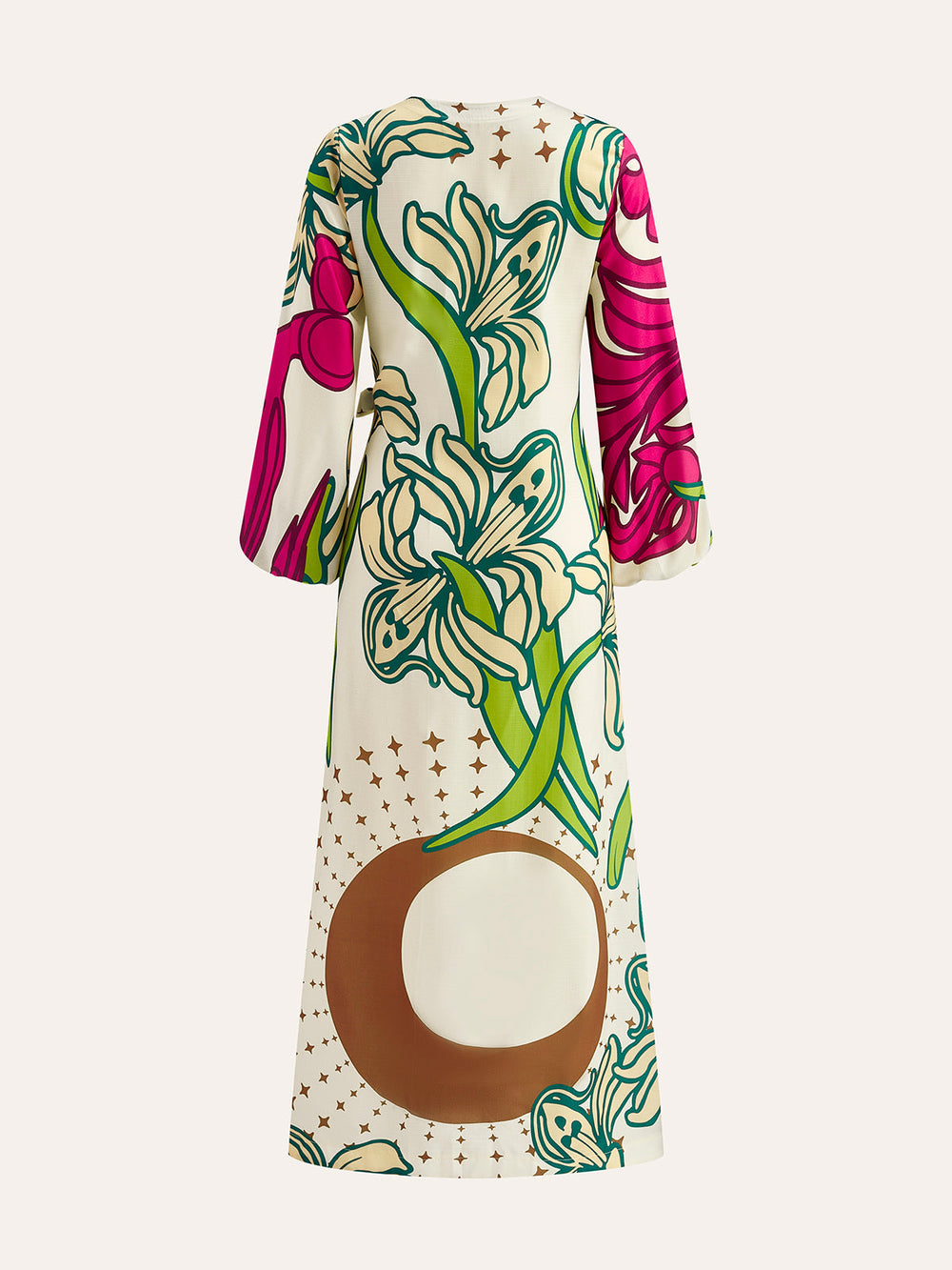 Robe portefeuille florale à taille nouée