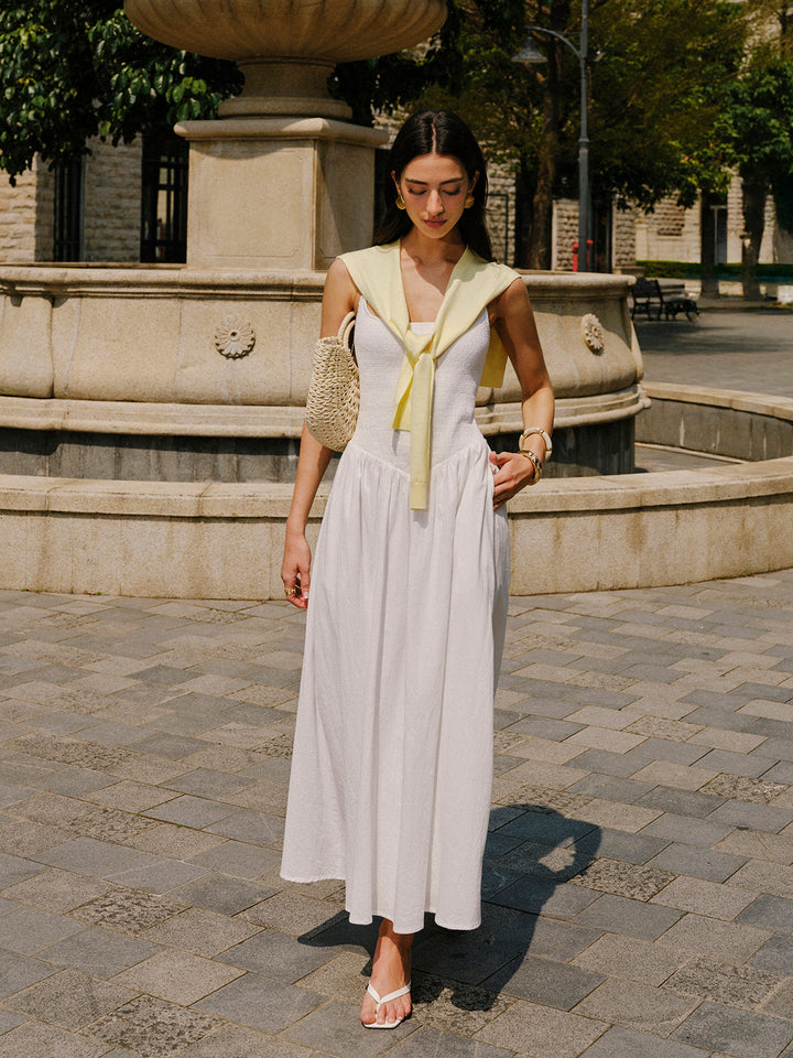Robe-chemise en coton avec détail de poche