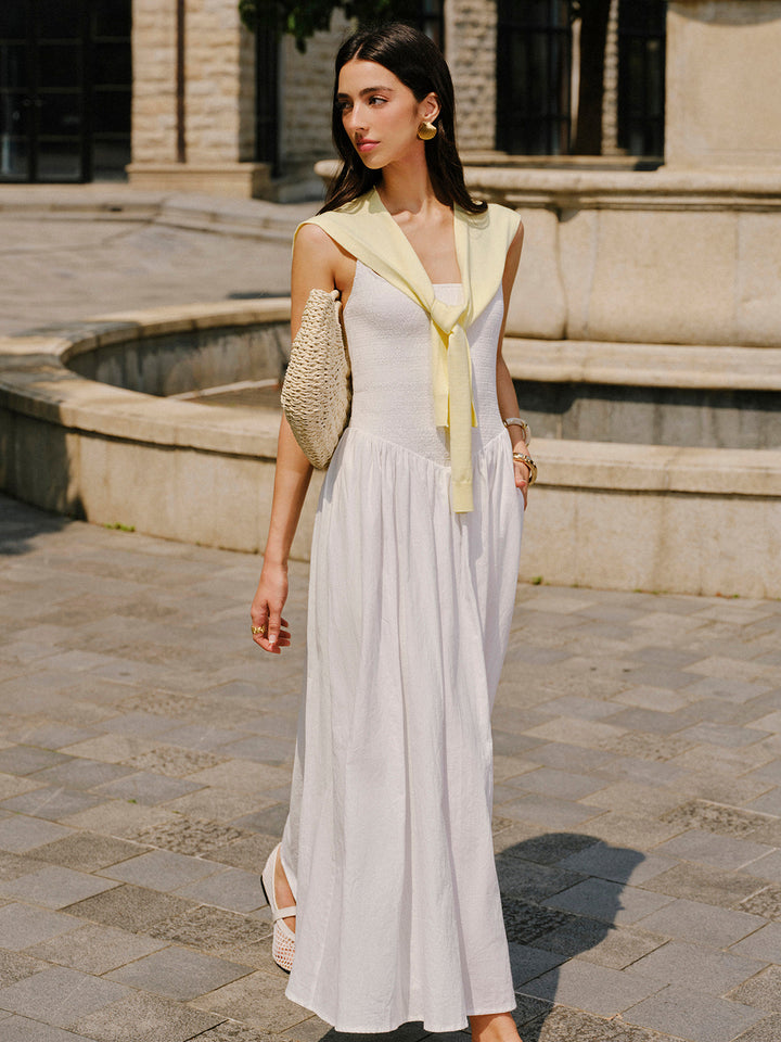 Robe-chemise en coton avec détail de poche