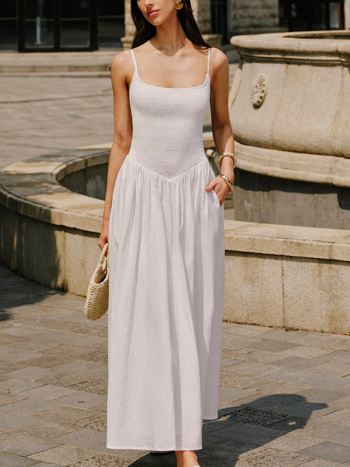 Robe-chemise en coton avec détail de poche