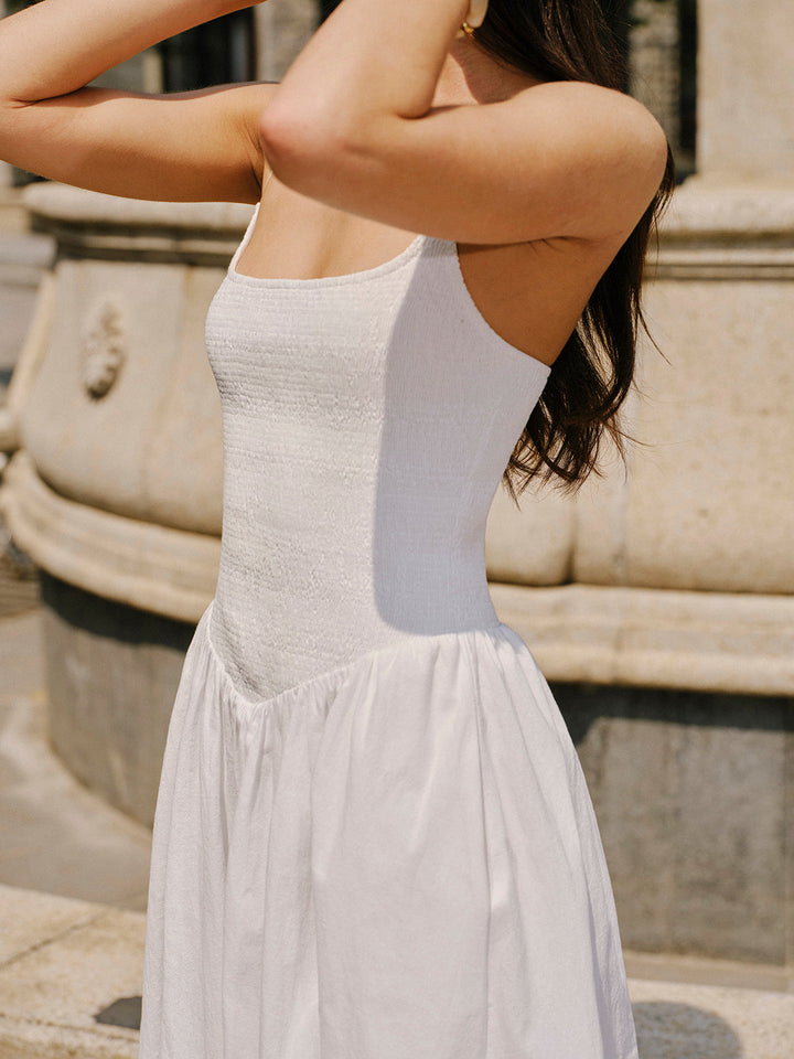 Robe-chemise en coton avec détail de poche