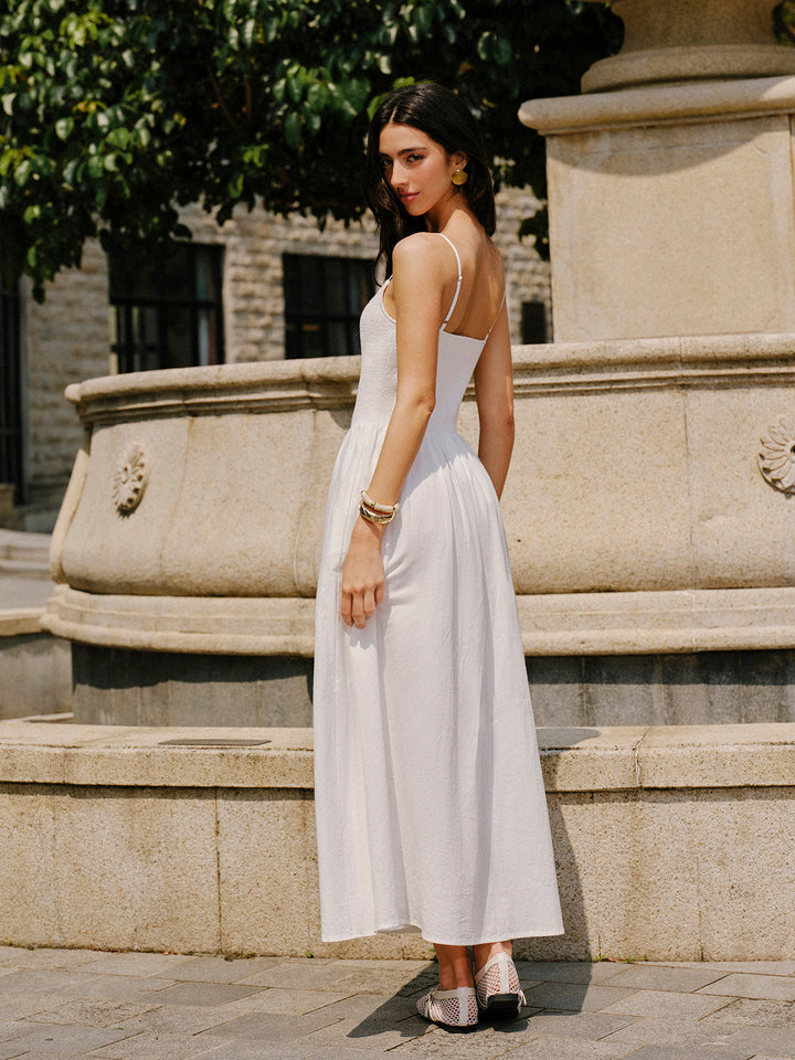 Robe-chemise en coton avec détail de poche