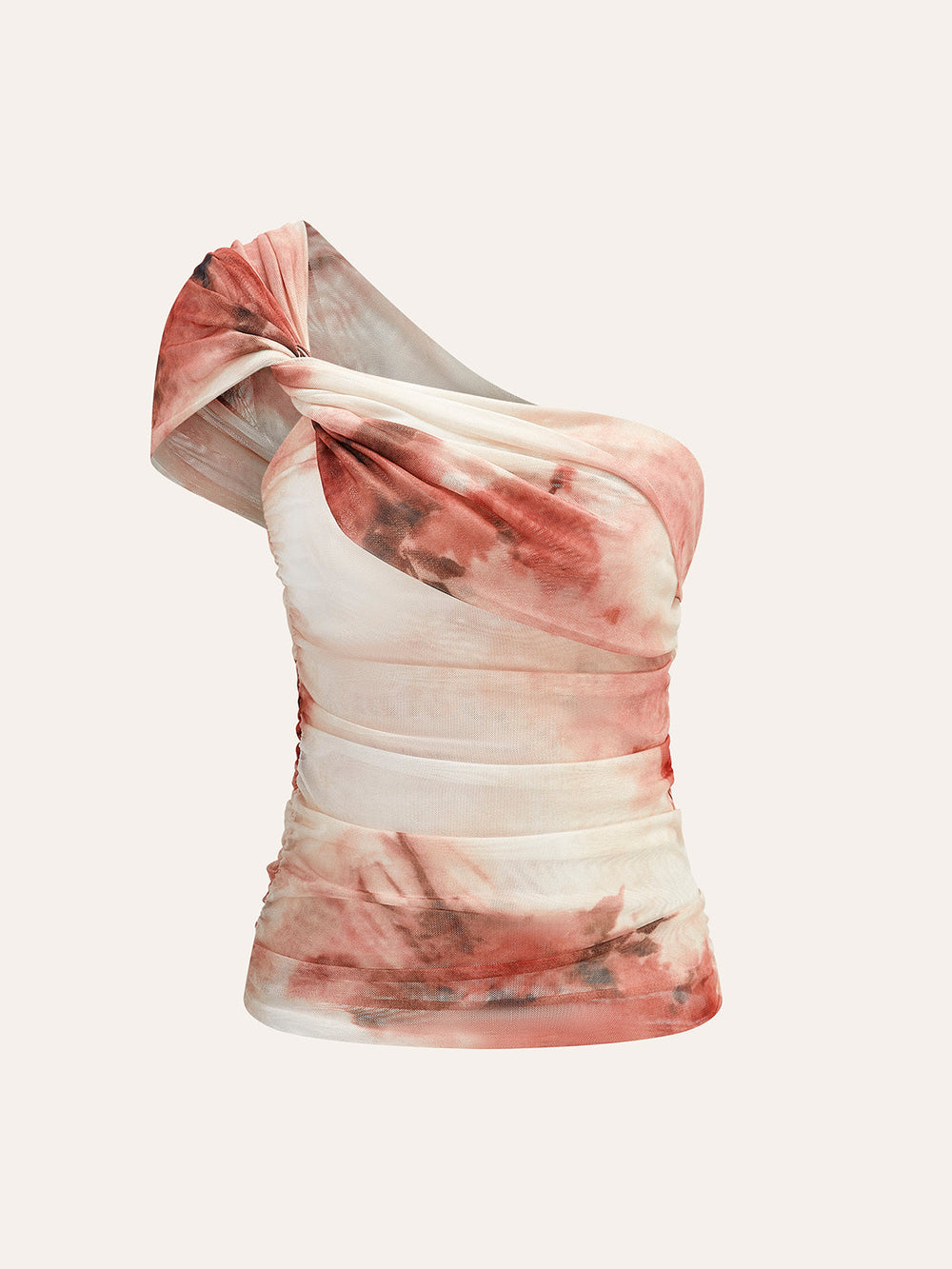Top Une Épaule Semi-Transparente