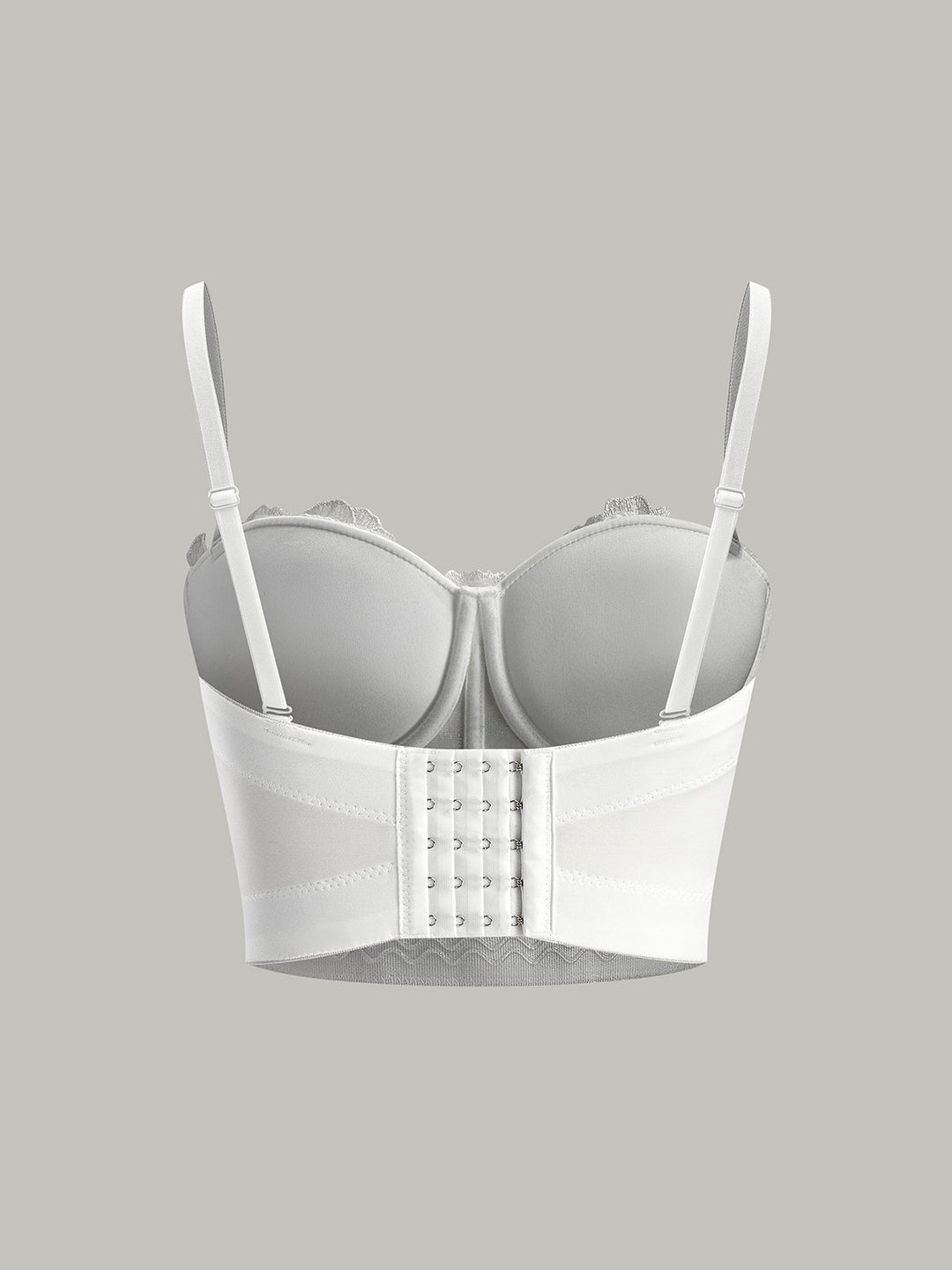 Corset bustier en cœur brodé semi-transparent