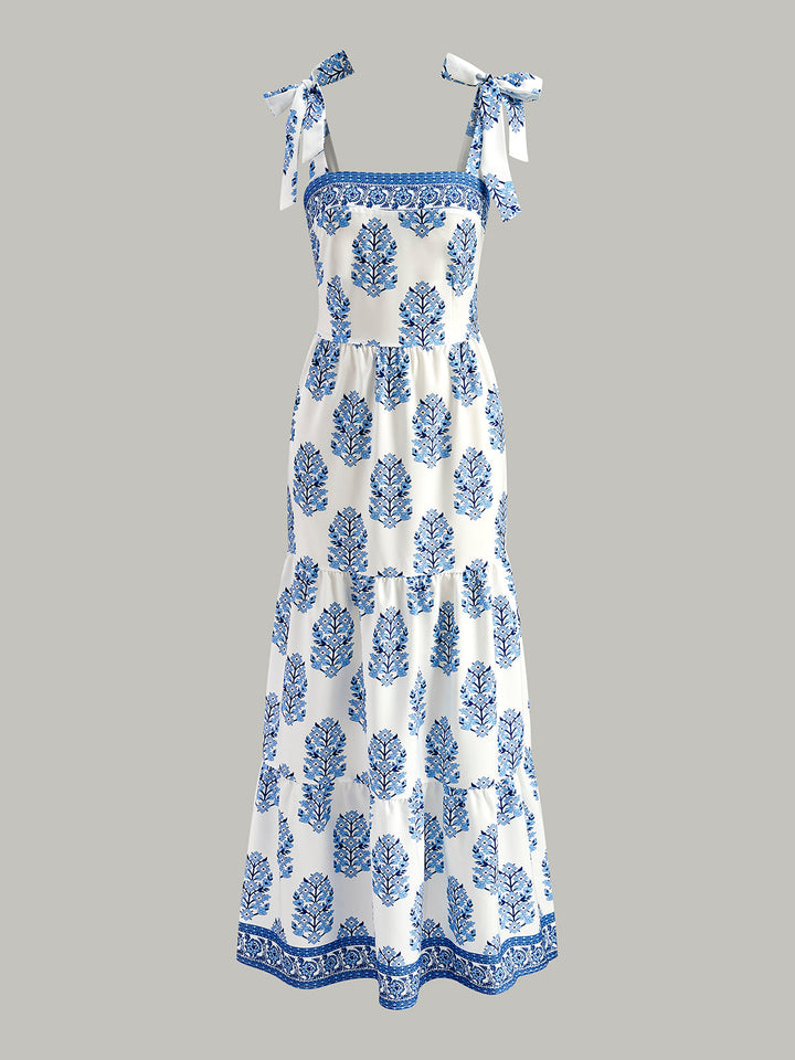 Robe à bretelles avec imprimé floral