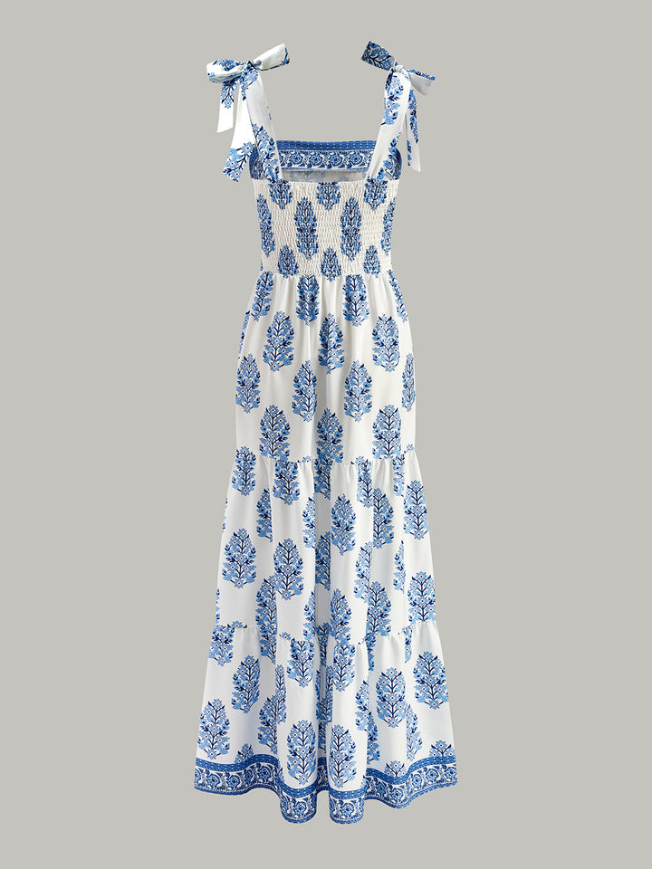 Robe à bretelles avec imprimé floral