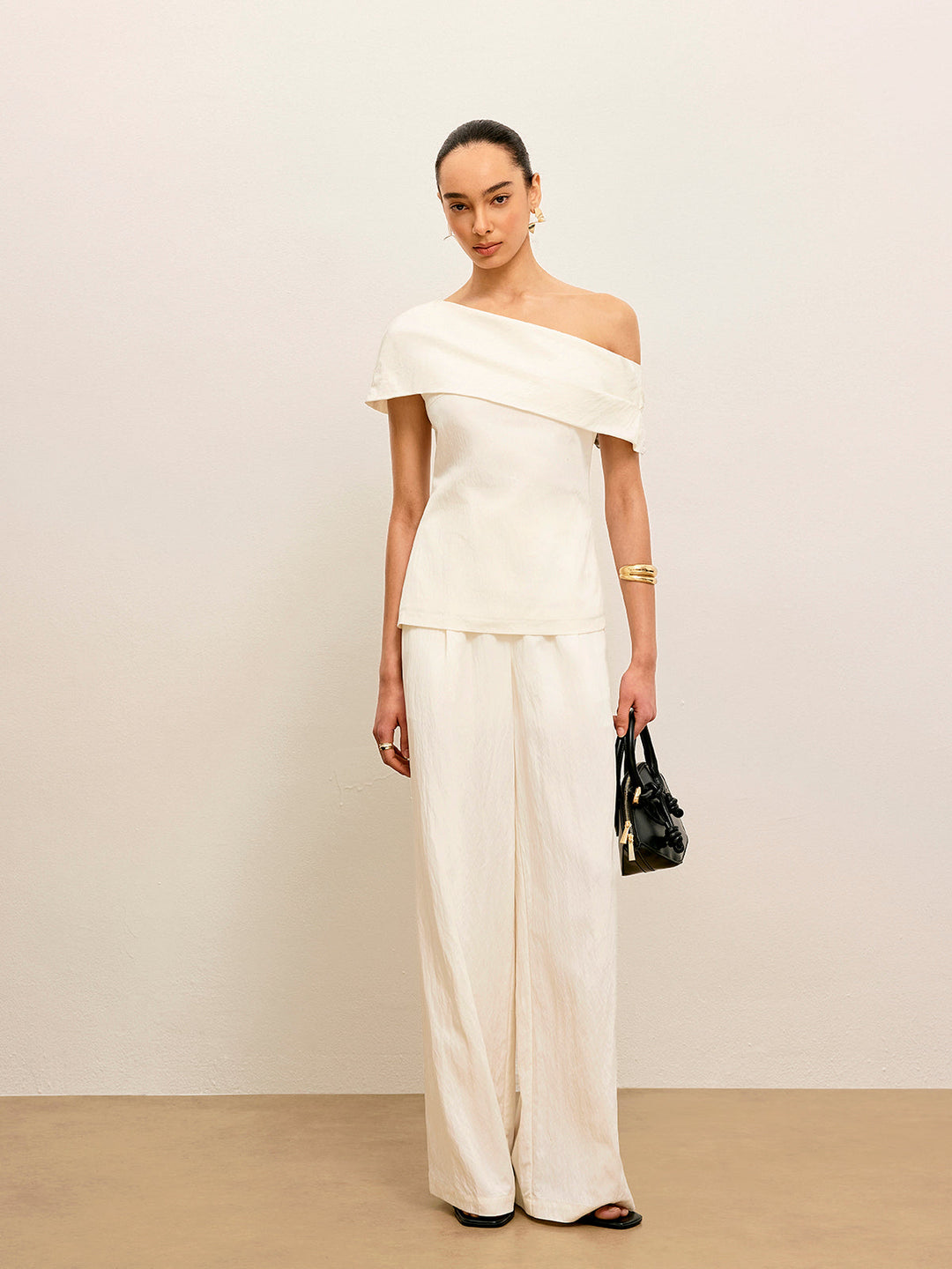 Pantalon mi-taille avec détail de poche