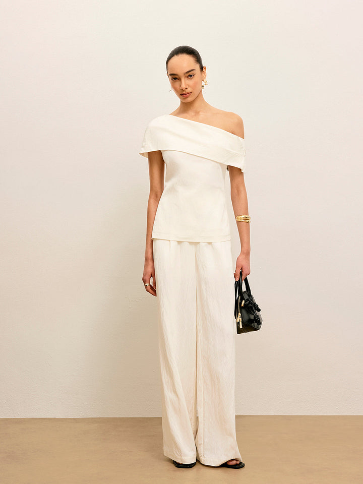 Pantalon mi-taille avec détail de poche