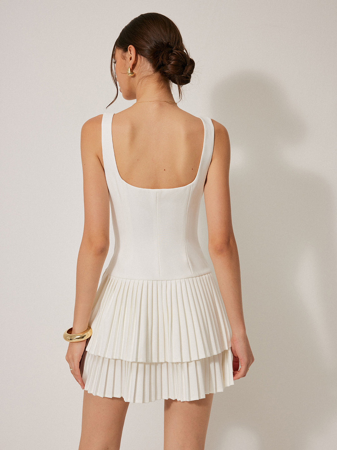 Robe Patine à Col Carré