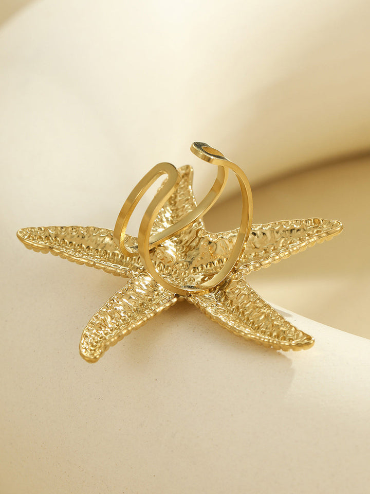 Bague Étoile de Mer Dorée