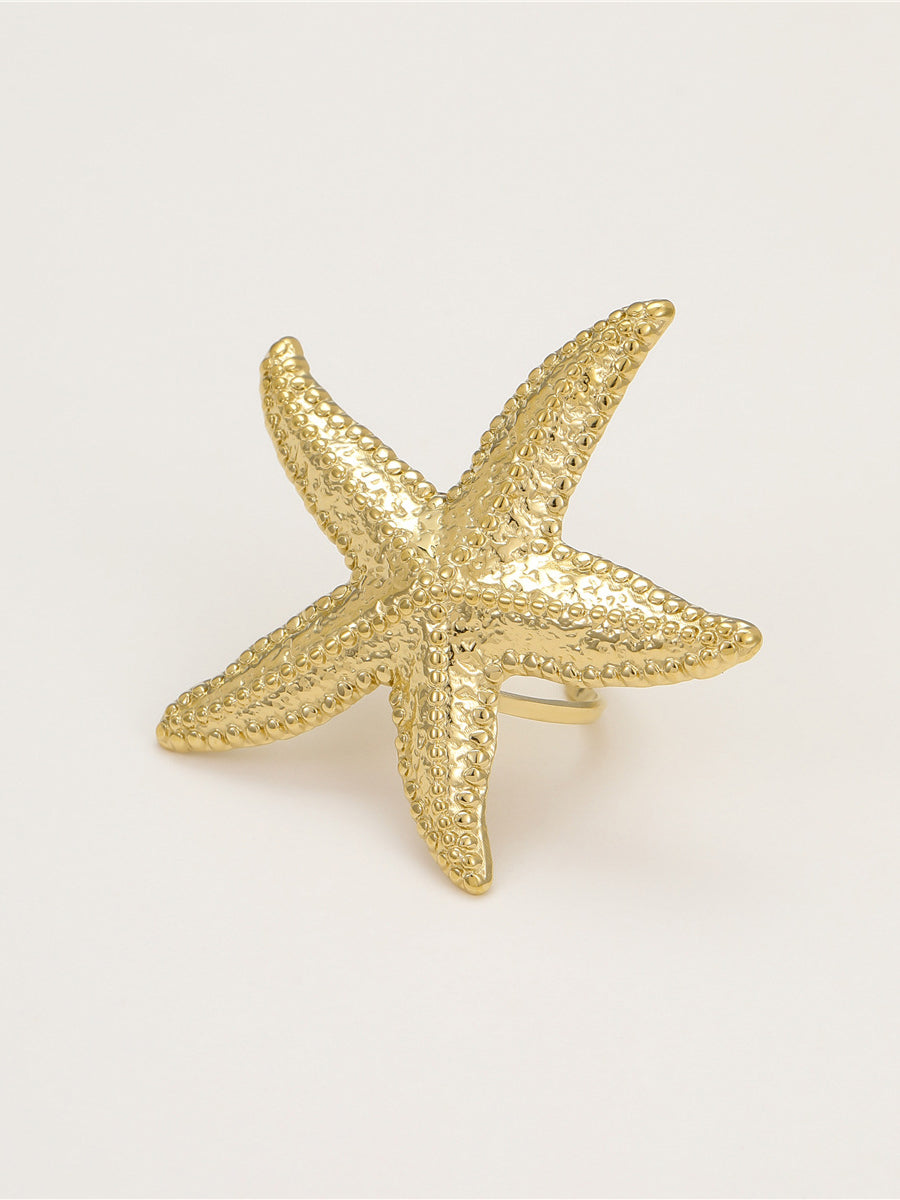 Bague Étoile de Mer Dorée