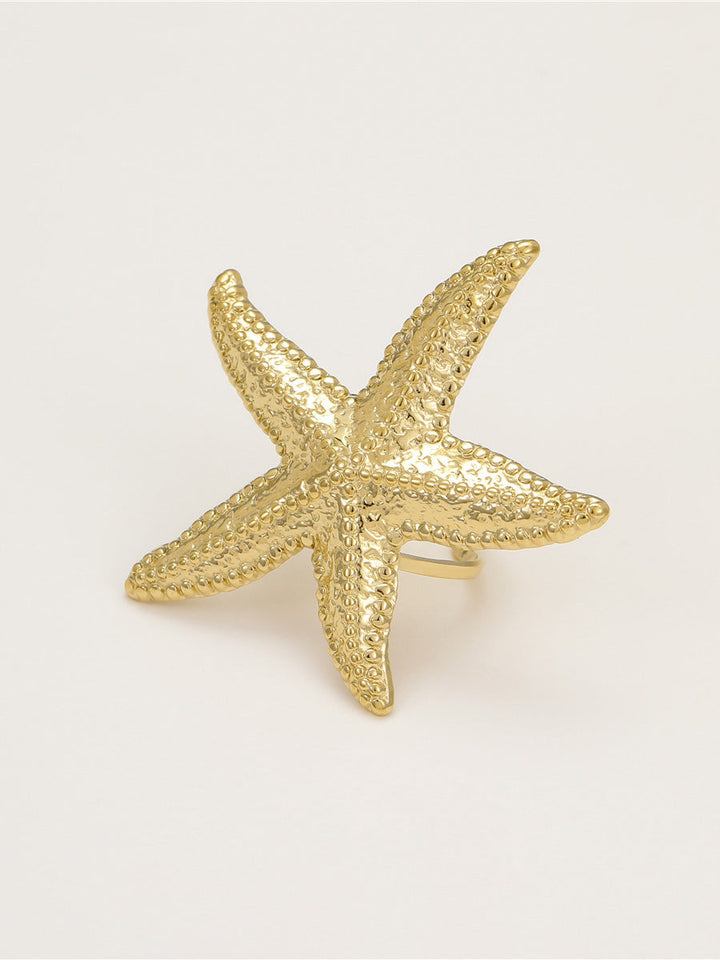 Bague Étoile de Mer Dorée