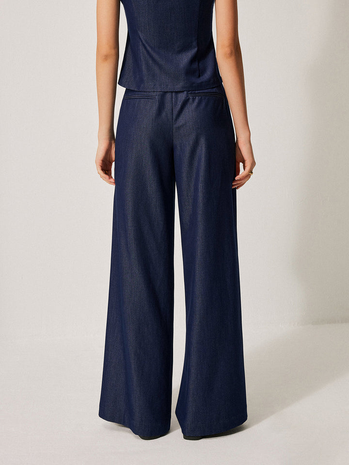 Pantalons à Poches Mi-Taille
