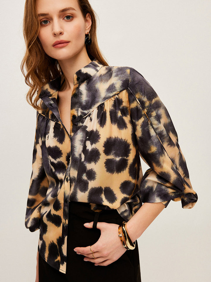Chemise Boutonnée Imprimé Léopard