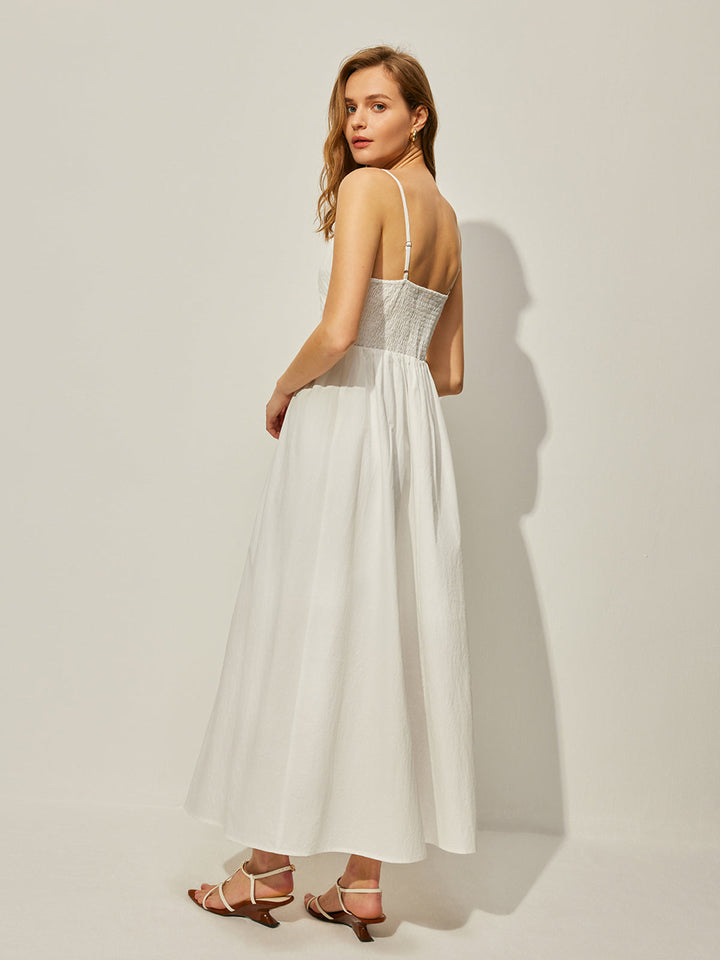 Robe Cami en Coton à Col en V