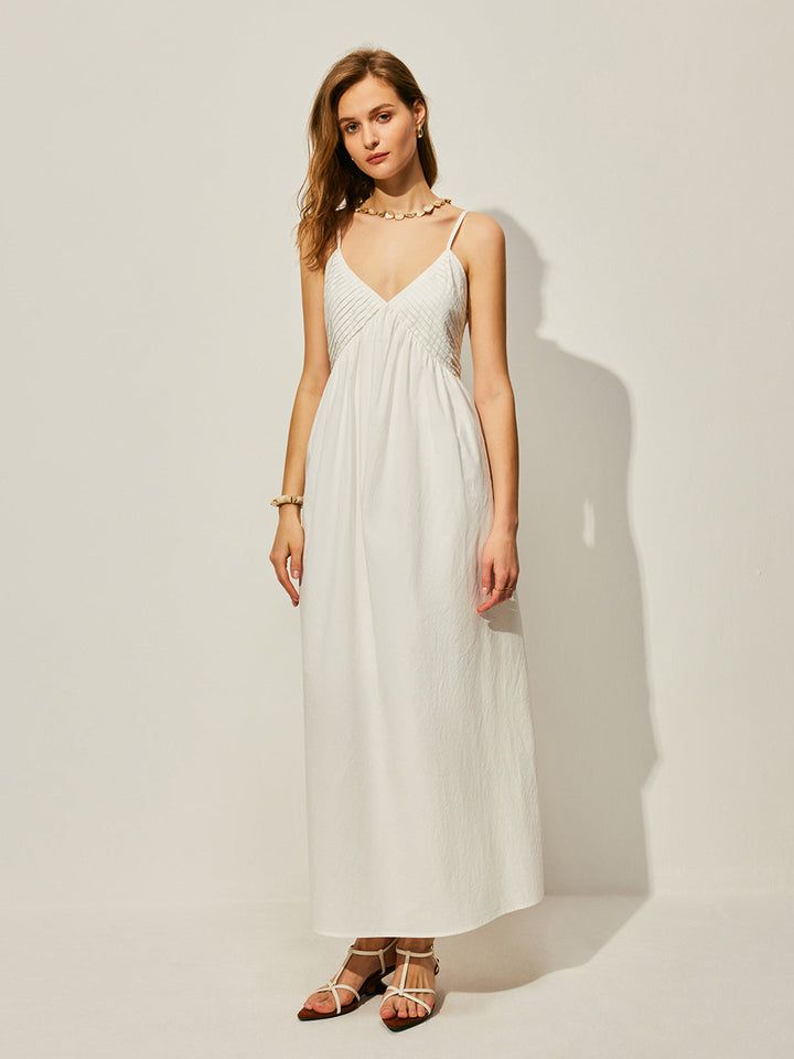 Robe Cami en Coton à Col en V