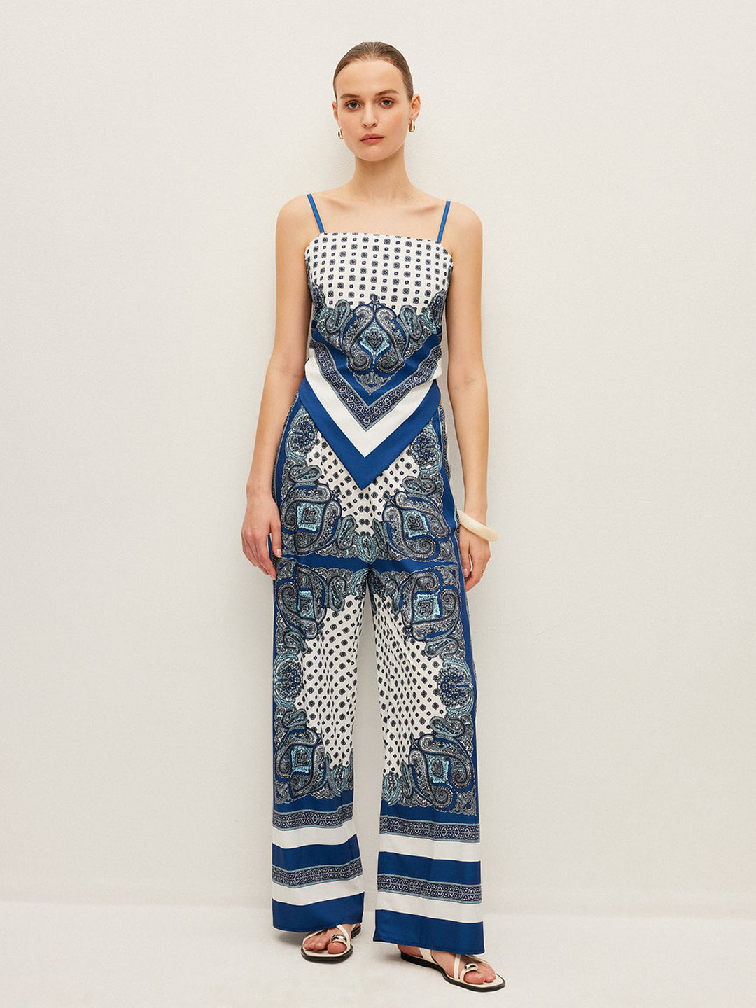Ensemble Pantalon Imprimé Dos Lié