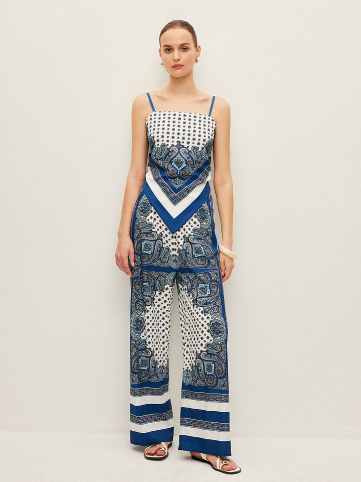 Ensemble Pantalon Imprimé Dos Lié