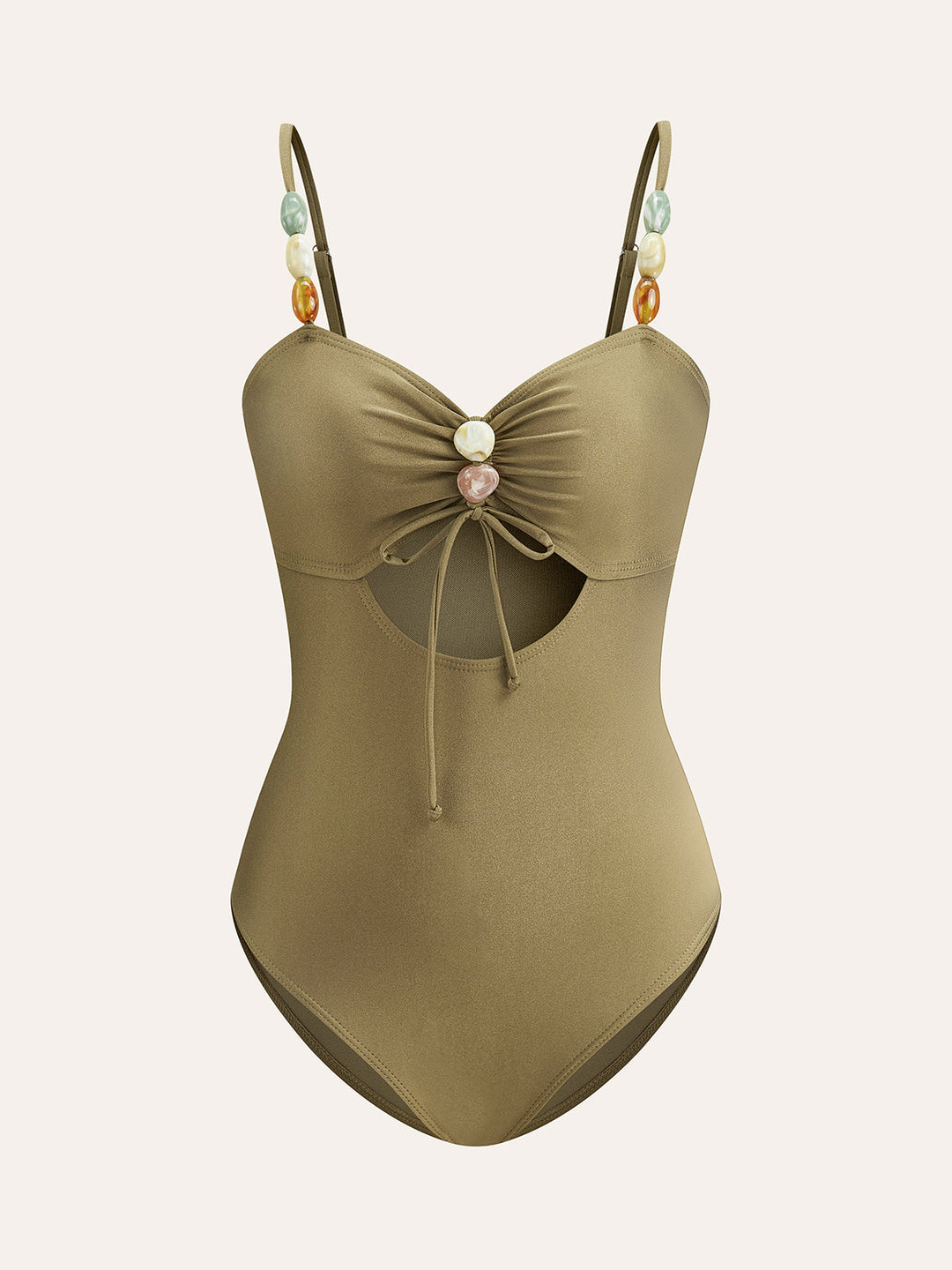 Maillot de bain une pièce découpé à breloques