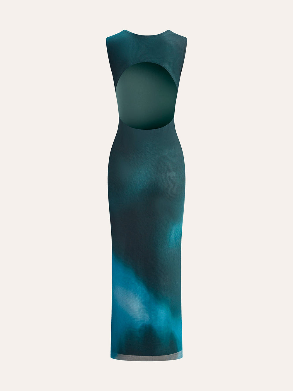 Robe sans Dos à Imprimé Floral et sans Manches