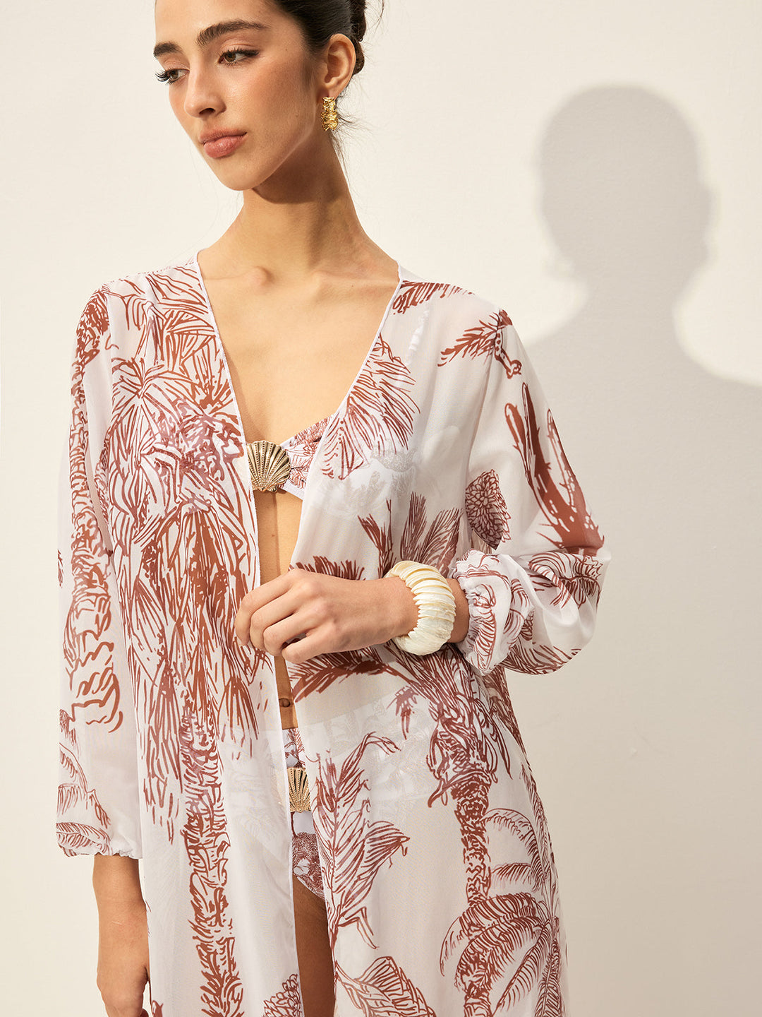Jupe Couvre-Maillot à Imprimé Floral