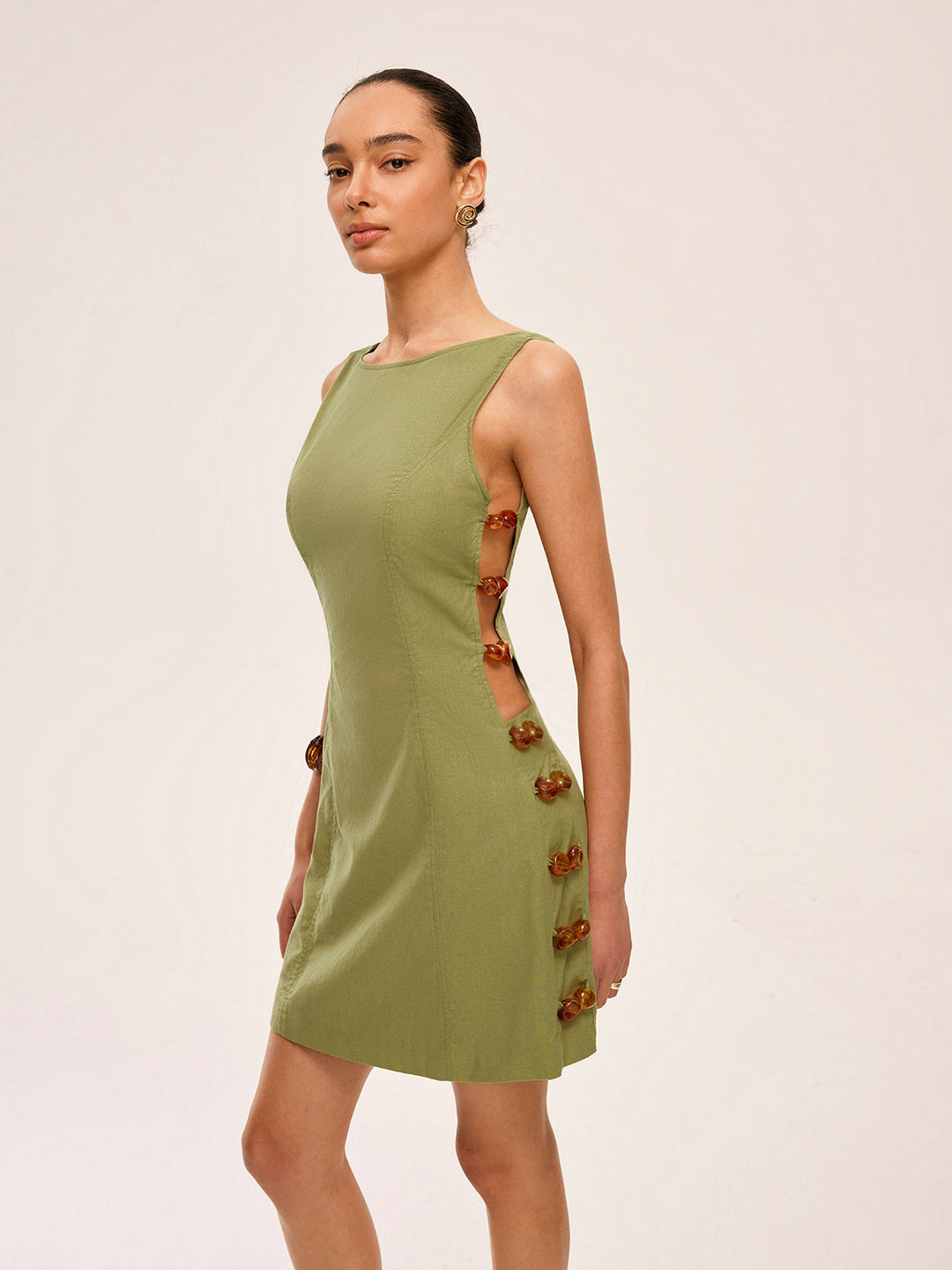 Robe Coupe Décontractée en Coton et Lin