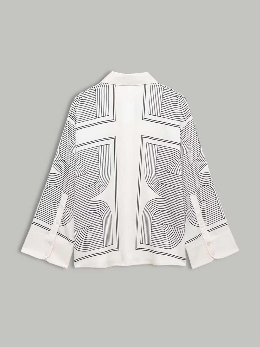 Chemise à revers géométrique
