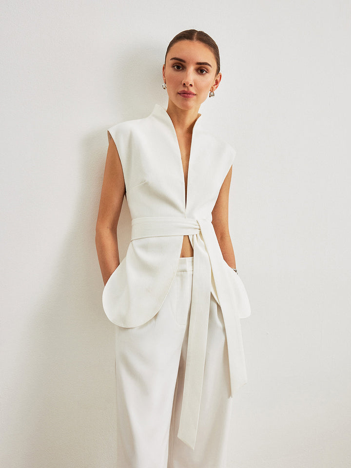 Haut Péplum Ceinturé