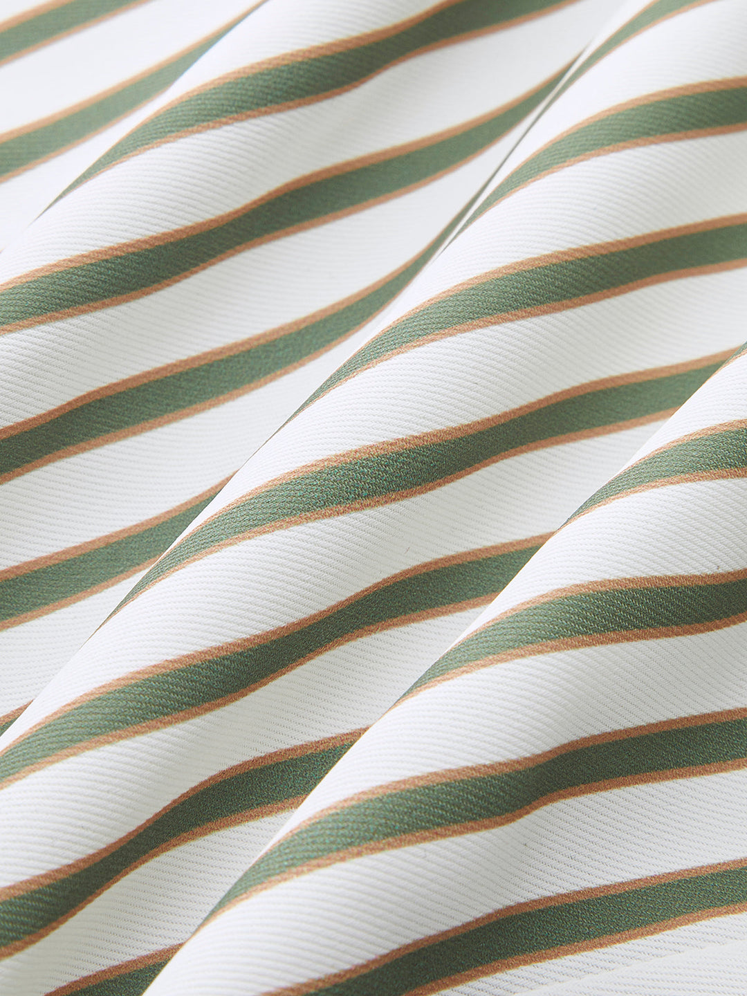 Chemise Métallique Rayée à Col Rond avec Ceinture
